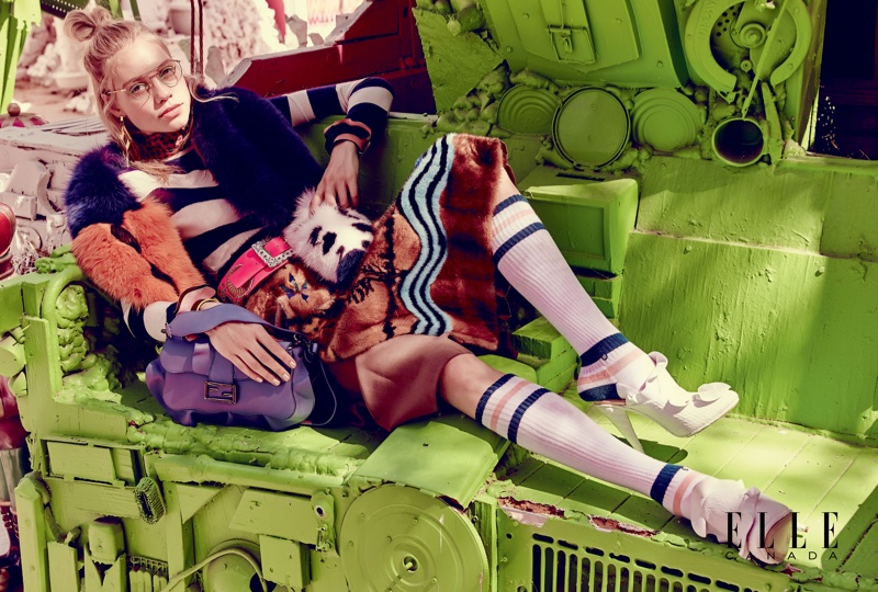 Laura Schellenberg stars in ELLE Canada's October issue