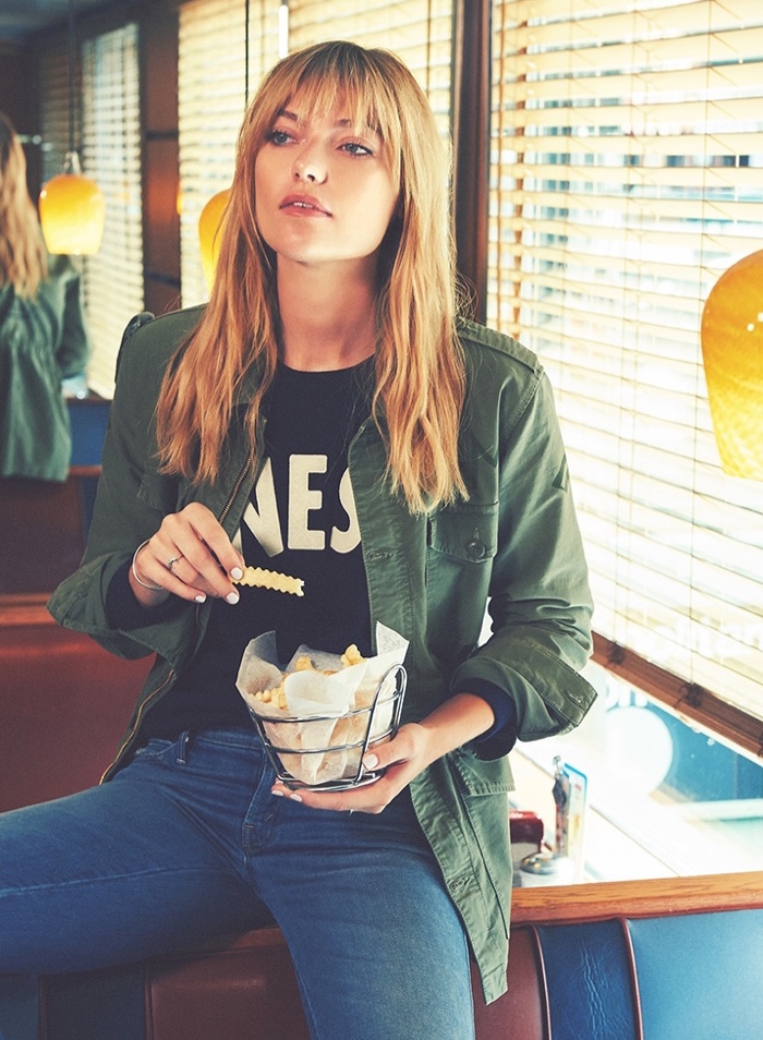 MOTHER The Veteran Jacket, The Square Sweatshirt, Rascal Ankle Jeans and Acne Studios Jensen Suede Booties