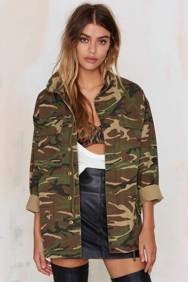 Nasty Gal Femme Fatality Army Jacket