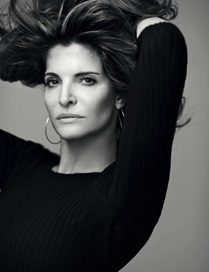 Stephanie Seymour gets her closeup in this black and white shot