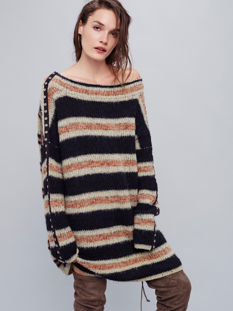 Free People Sid Stripe Sweater Dress