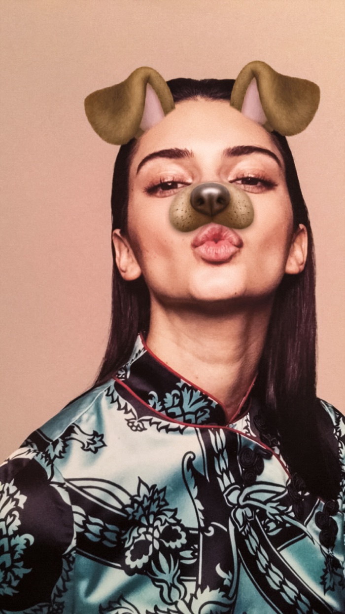 Kendall Jenner Has Fun with Snapchat Filters for Garage Magazine