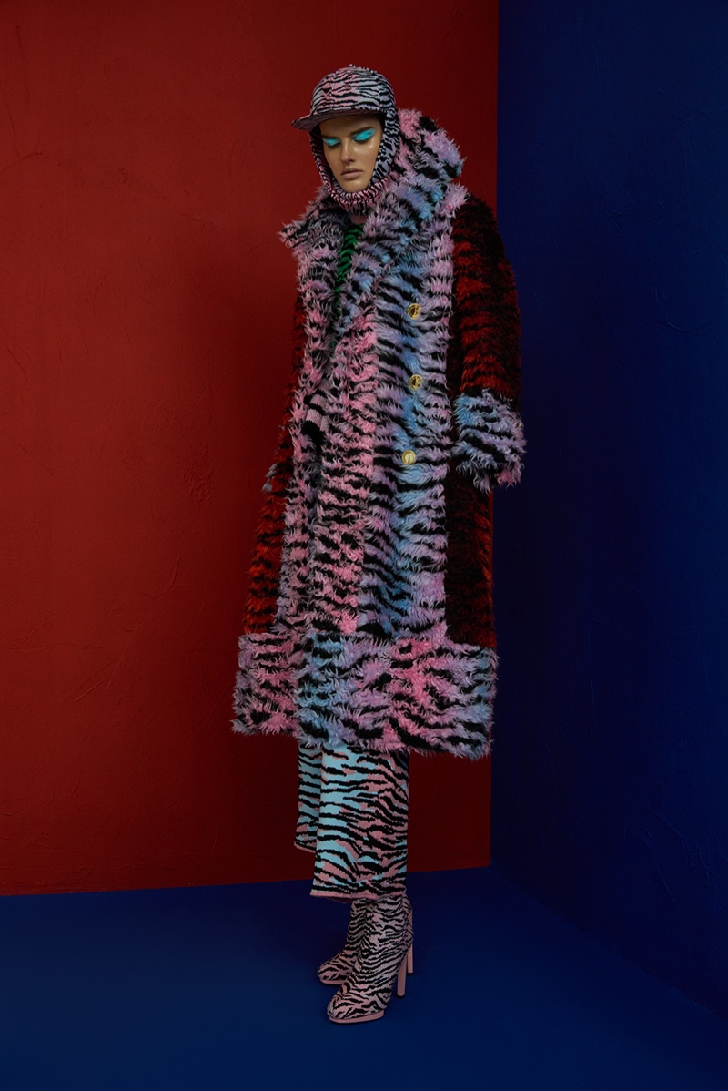 Layering up, Dorota Kullova wears a look from the Kenzo x H&M collaboration