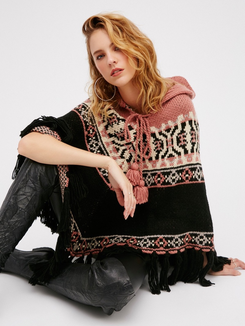 Free People High Life Fair Isle Poncho