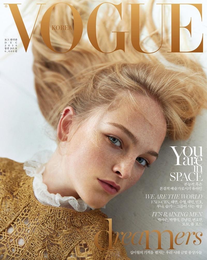 Jean Campbell on Vogue Korea December 2016 Cover