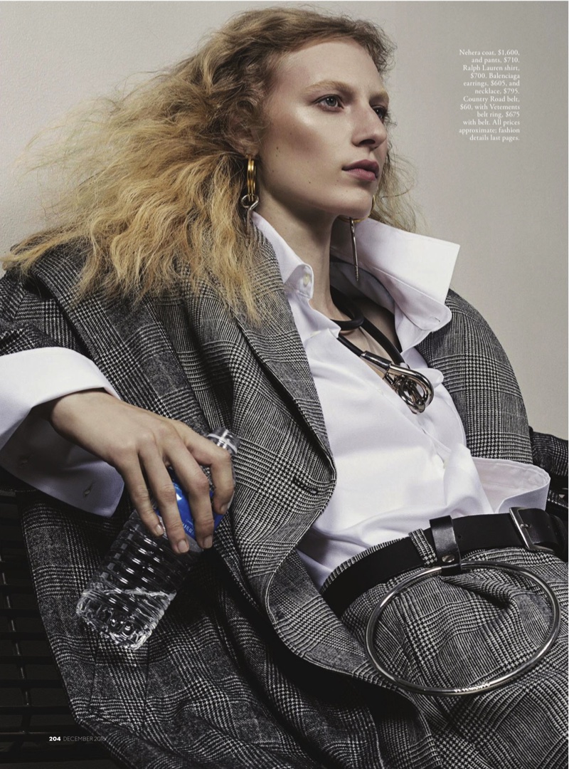 Julia Nobis stars in Vogue Australia's December issue