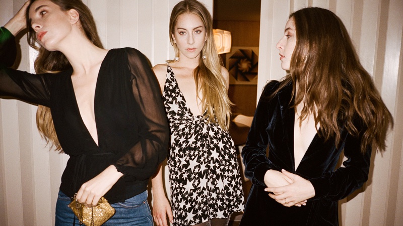 (Left) Reformation x HAIM Houston Top (Middle) Reformation x HAIM Victory Dress (Right) Reformation x HAIM Lindley Dress