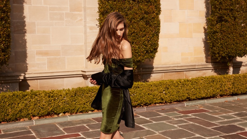 Reformation Ginger Dress in Pine