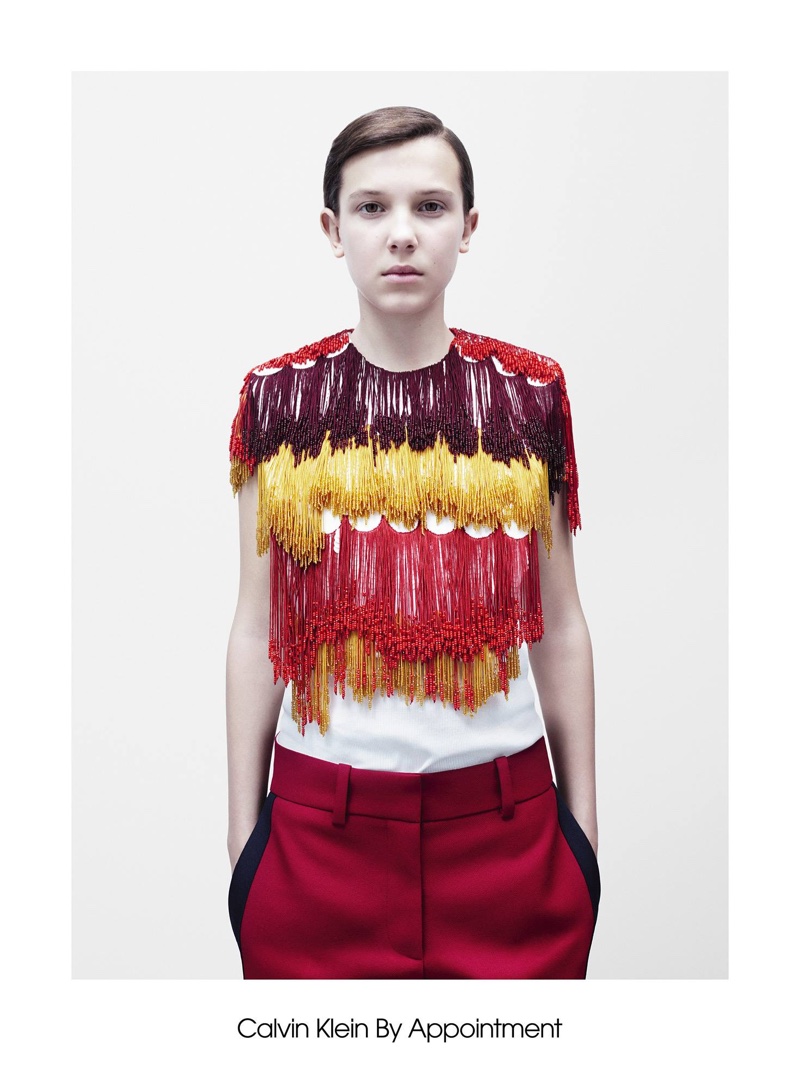 Millie Bobby Brown wears Calvin Klein By Appointment line