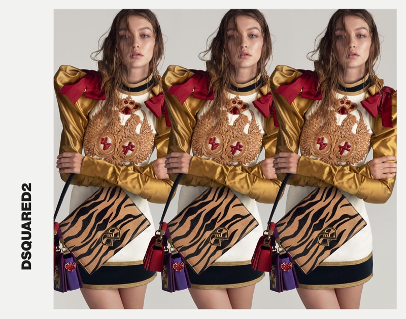 An image from DSquared2's spring 2017 advertising campaign starring Gigi Hadid
