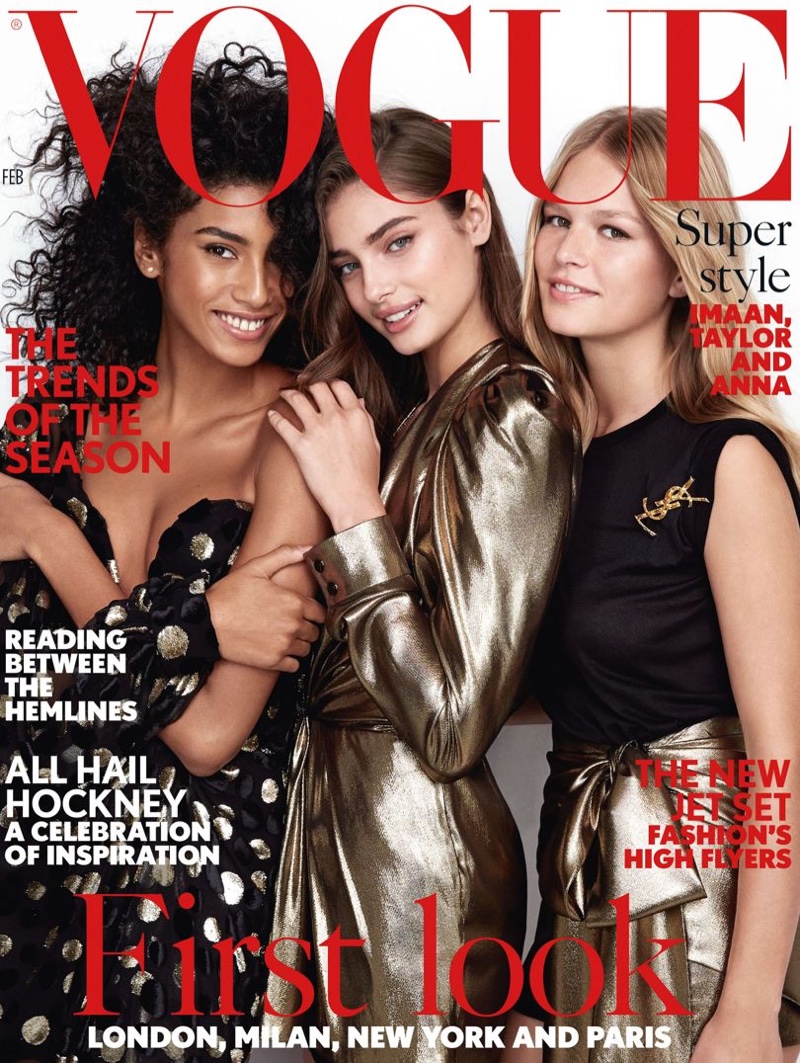 | Projets de LeviSmith | - Page 3 Imaan-Hammam-Taylor-Hill-Anna-Ewers-Vogue-UK-February-2017-Cover