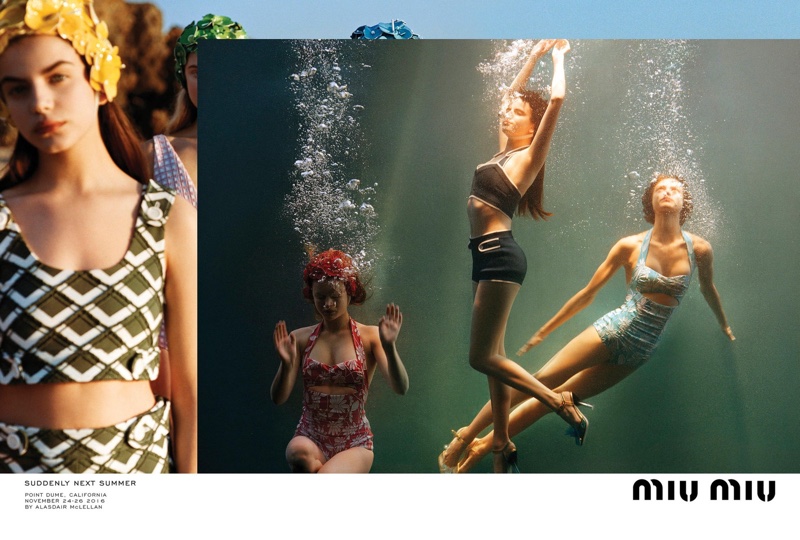 Miu Miu features swimsuit styles in spring 2017 campaign