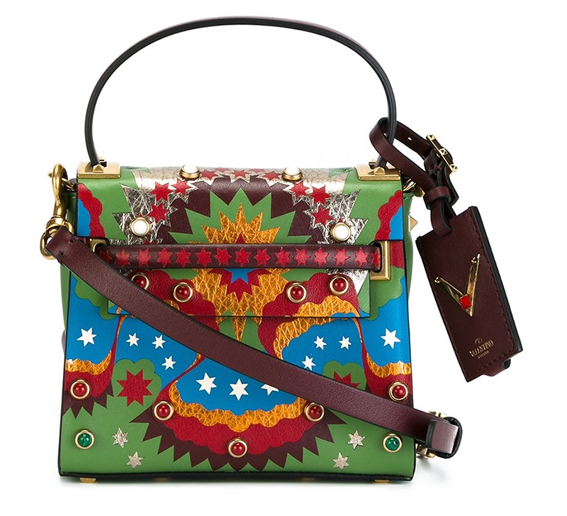 Valentino Enchanted Wonderland My Rockstud Rolling Tote Bag