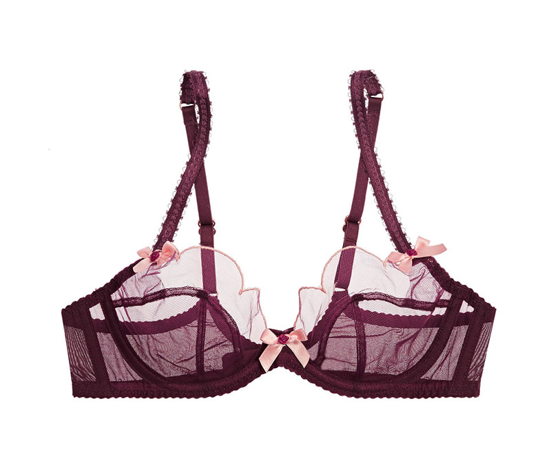 Agent Provocateur Lorna Scalloped Embroidered Tulle Underwire Bra