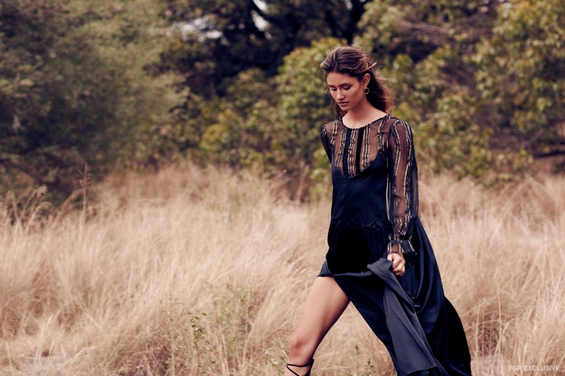 Isla Top, Ae’lkemi Dress, By G Earrings and Windsor Smith Heels
