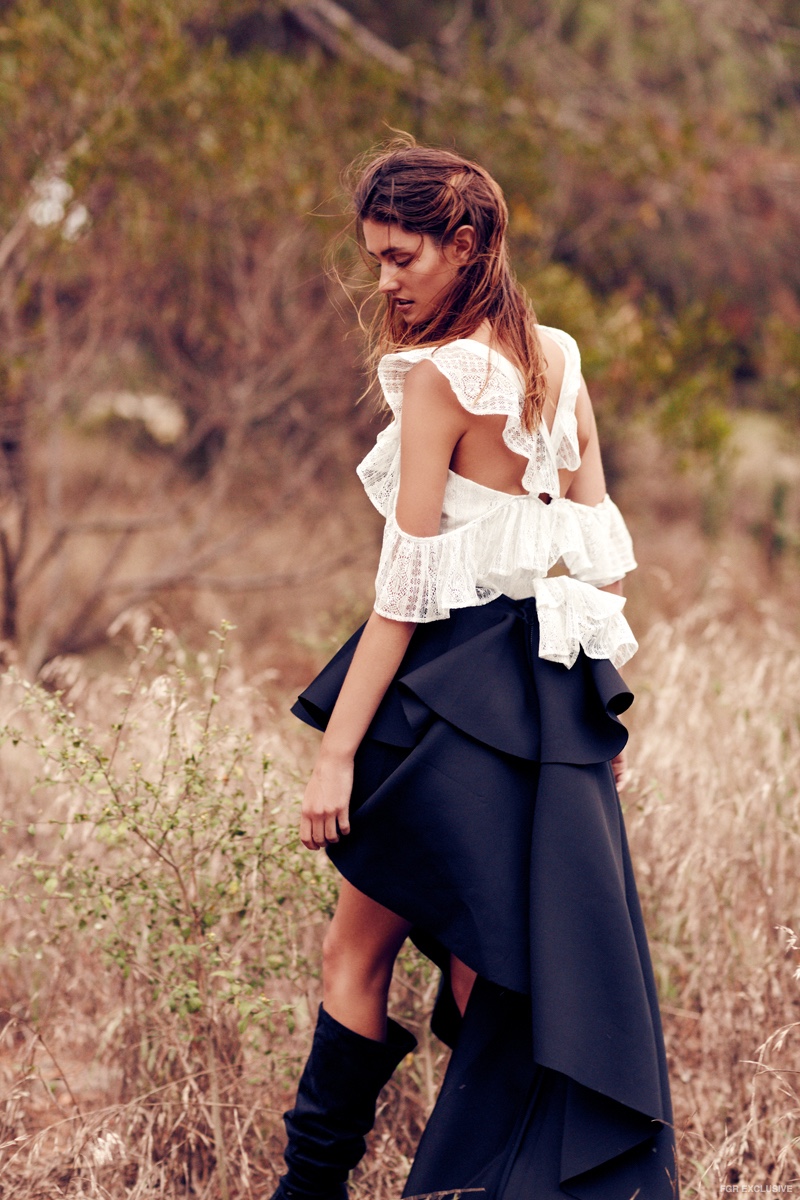 Alice McCall Dress (worn as top), Fame and Partners Skirt, By G Choker and Missguided Boots