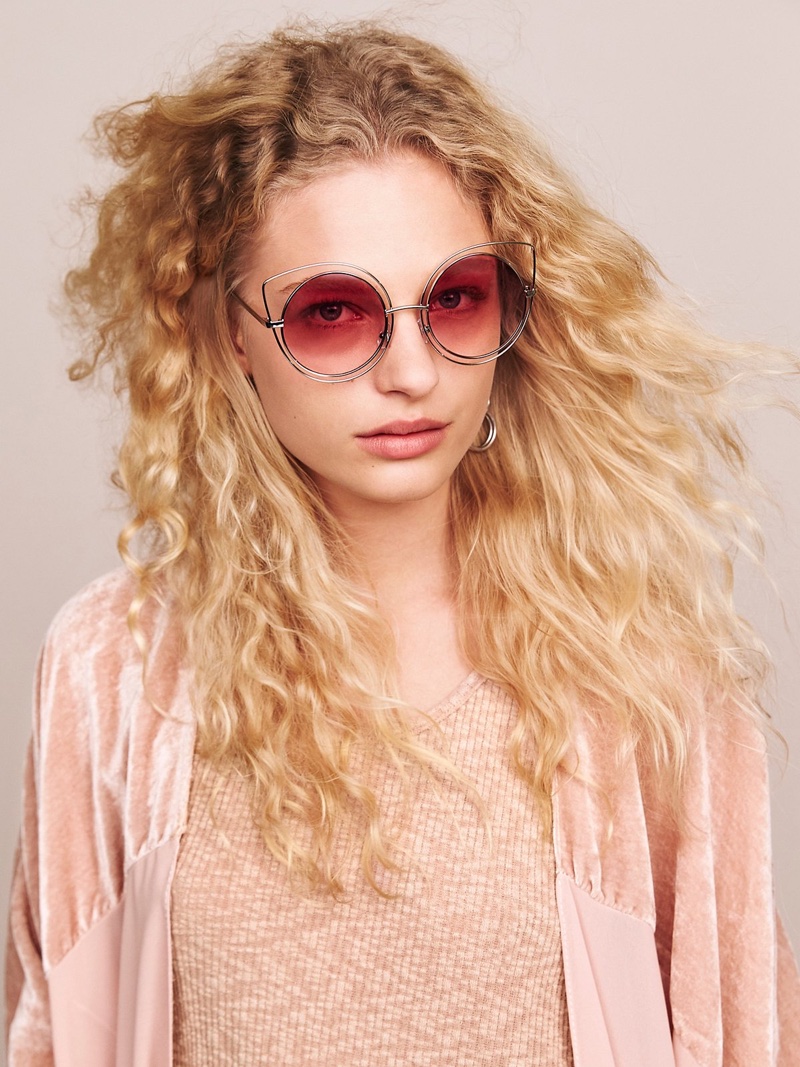Free People Velvet Dreams Fringe Kimono, FP Beach Nikki’s Night Out Set and Free People Cool Cat Wire Frame Sunnies
