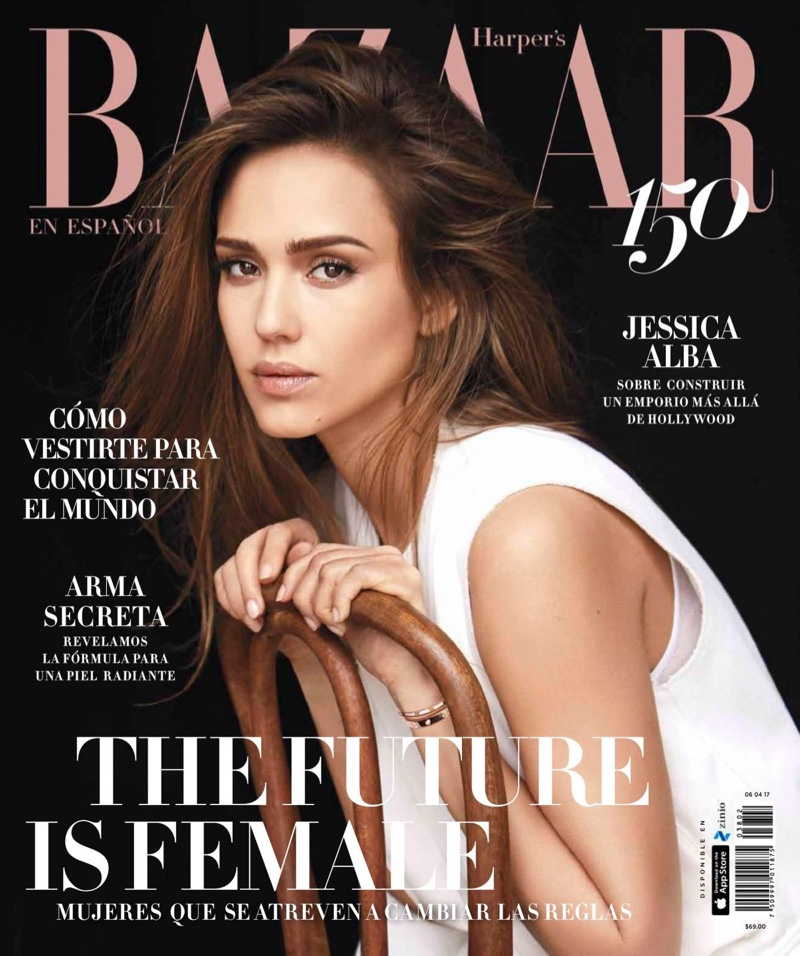 Jessica Alba on Harper's Bazaar Mexico March 2017 Cover