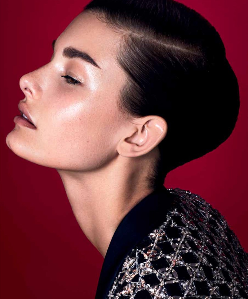 Ophelie Guillermand models Zuhair Murad blazer