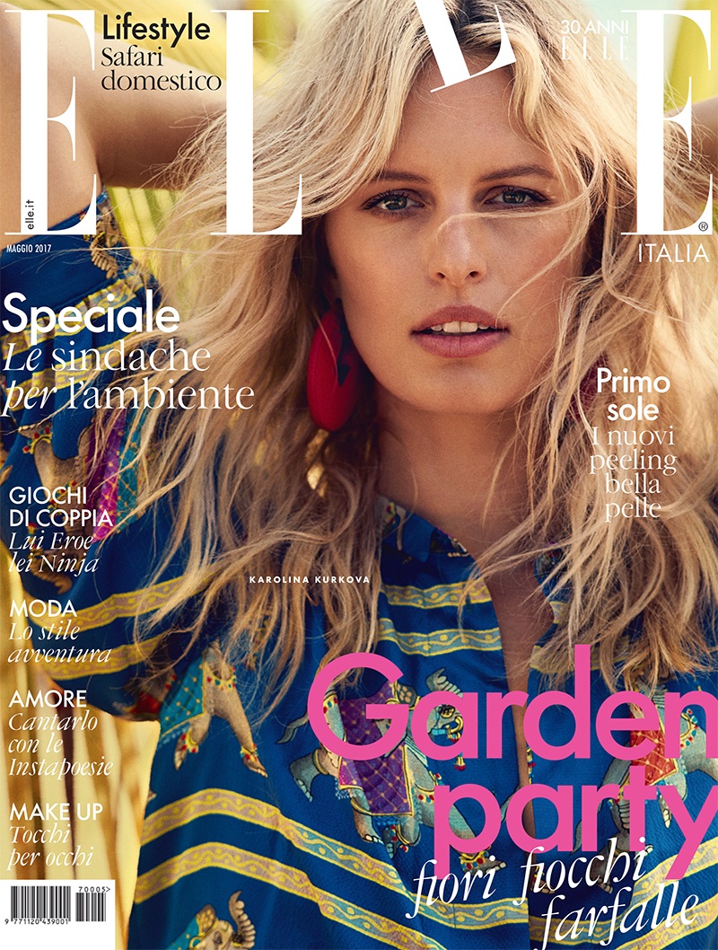Karolina Kurkova on ELLE Italy May 2017 Cover