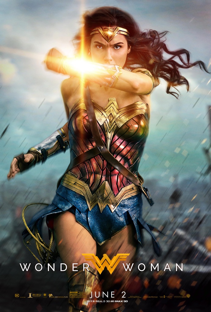 Gal Gadot on Wonder Woman movie poster