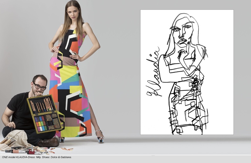 Klaudia wears Milly Dress and Dolce & Gabbana Shoes