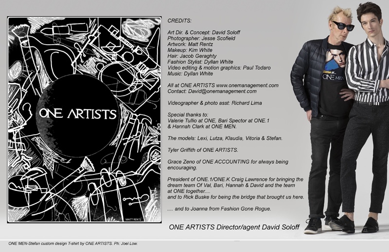 Posing with Stefan, One Artists Director David Soloff wears One Artist Custom Design T-shirt