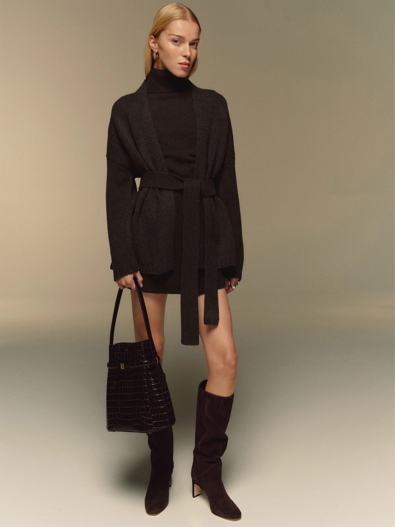 Reformation Meg Wrap Sweater Coat