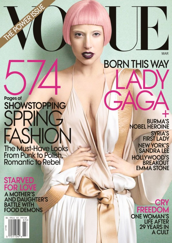 Vogue US March 2011 Cover | Lady Gaga by Mario Testino