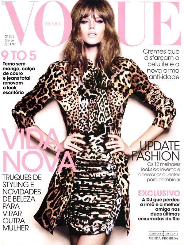 Vogue Brazil March 2011 Cover | Freja Beha Erichsen by Henrique Gendre