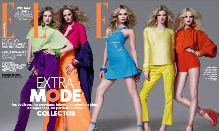Elle France May 2011 Cover | Natasha Poly, Iselin Steiro & Kasia Struss by Jean-Baptiste Mondino
