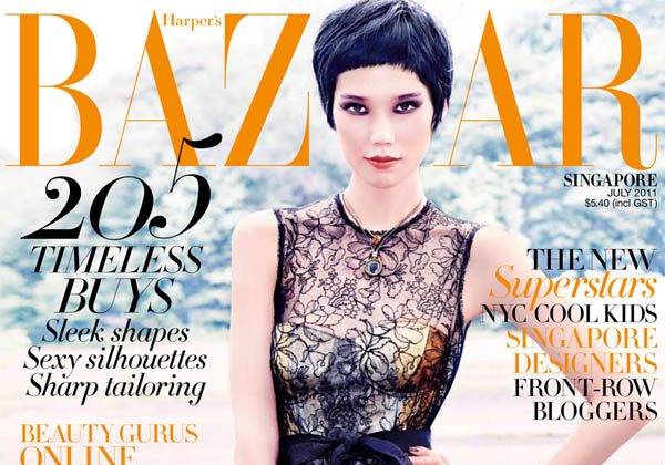 Harper’s Bazaar Singapore July 2011 Cover | Tao Okamoto by Gan