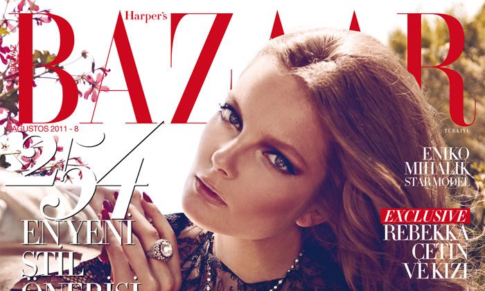 Harper’s Bazaar Turkey August 2011 Cover | Eniko Mihalik by Koray Birand