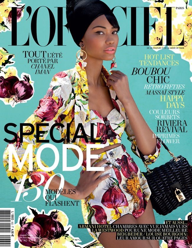 Chanel Iman Covers L'Officiel Paris February 2012 in Dolce & Gabbana –  Fashion Gone Rogue