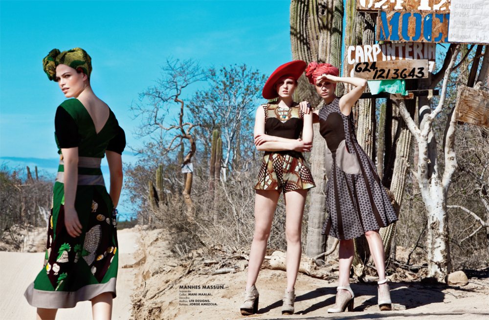 Anna, Polina & Maxine by Santiago Ruisenor for Elle Mexico February 2012