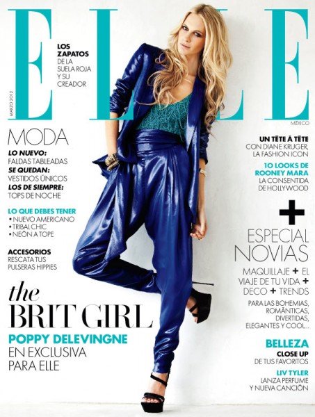 Elle Mexico March 2012 Cover | Poppy Delevingne by Santiago Ruiseñor