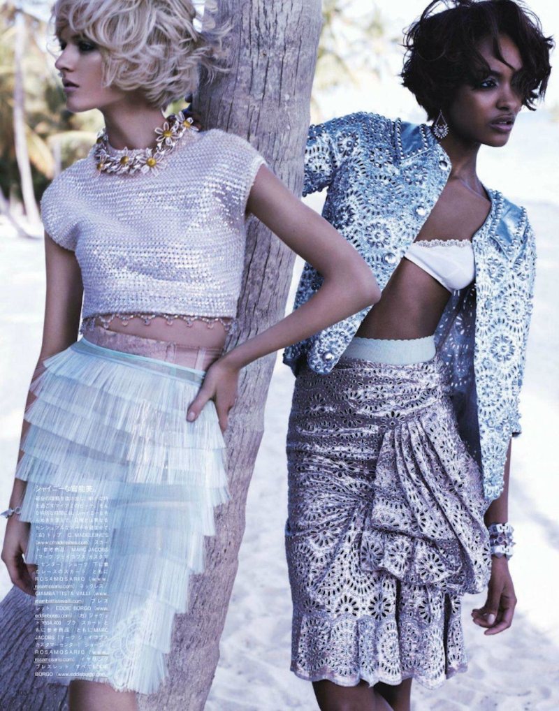 Jourdan Dunn & Daria Strokous by Josh Olins for Vogue Japan April 2012