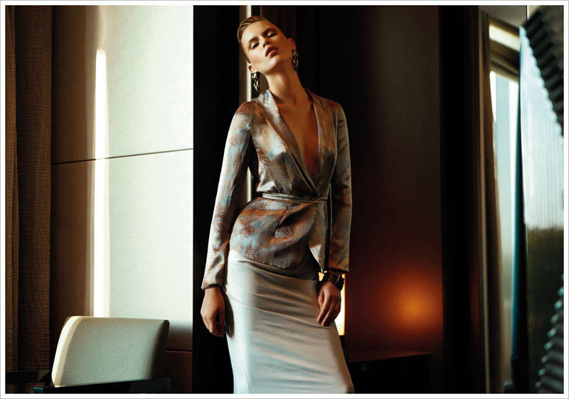 Valeria Dmitrienko by Adriano Russo in Giorgio Armani for El Pais Semanal