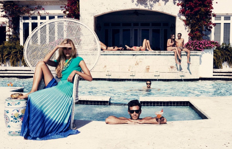 Valentina Zelyaeva’s Chic Pool Party for Velvet June, Lensed by Marcus Ohlsson