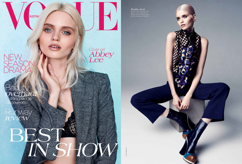Abbey Lee Kershaw Is Striking in Vogue Australia’s August Cover Shoot by Nicole Bentley