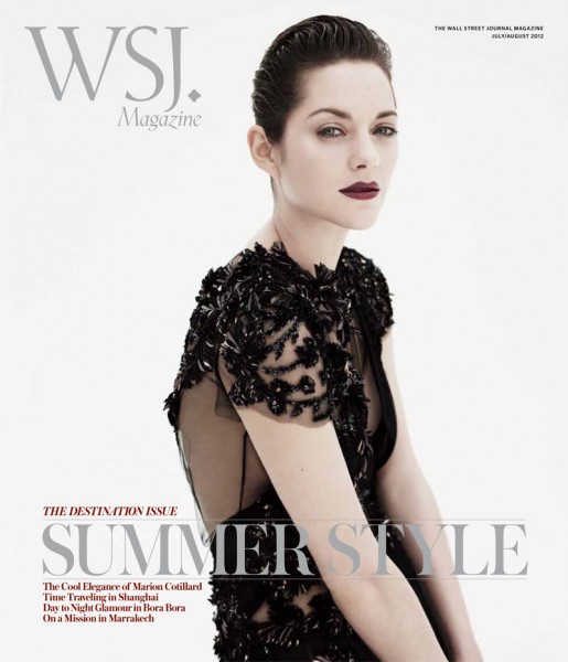 Marion Cotillard Gets Sultry for the July/August 2012 Cover of WSJ Magazine Marion Cotillard Gets Sultry for the July/August 2012 Cover of WSJ Magazine