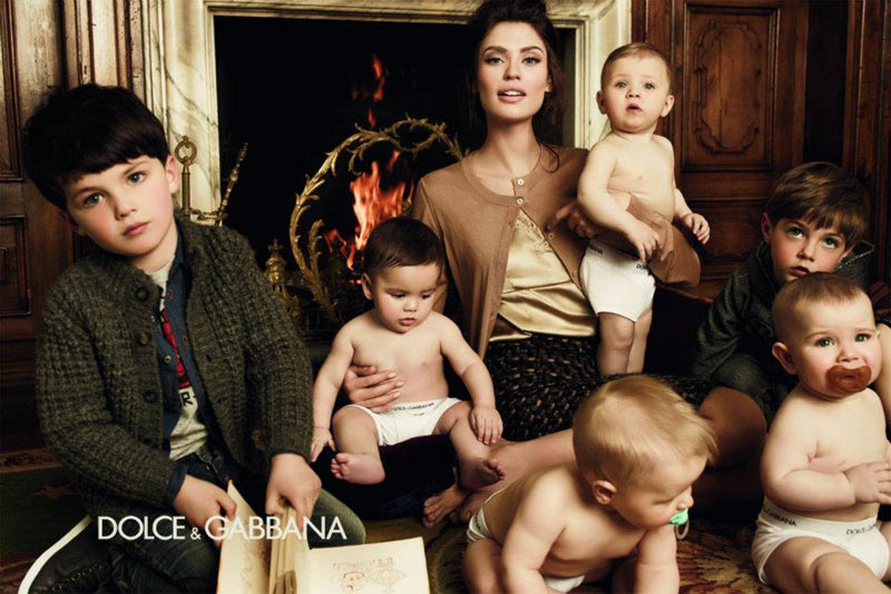 Bianca Balti Gets Motherly For The Dolce Gabbana Baby Fall 12 Campaign By Giampaolo Sgura Fashion Gone Rogue