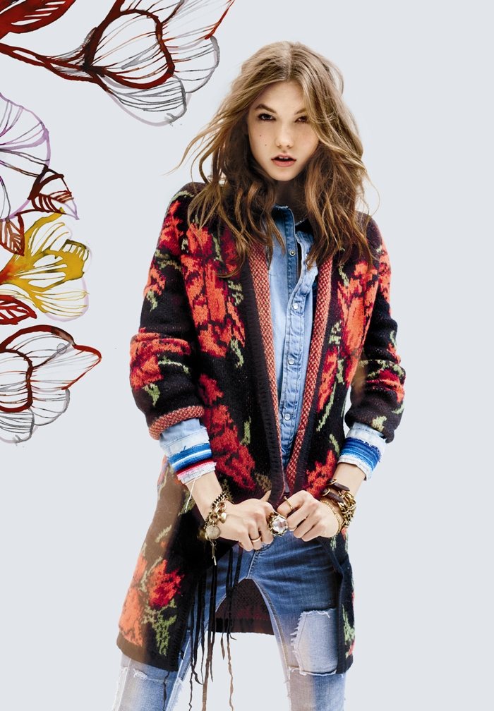 Karlie Kloss & Aline Weber Compare & Contrast for Free People’s July 2012 Catalogue