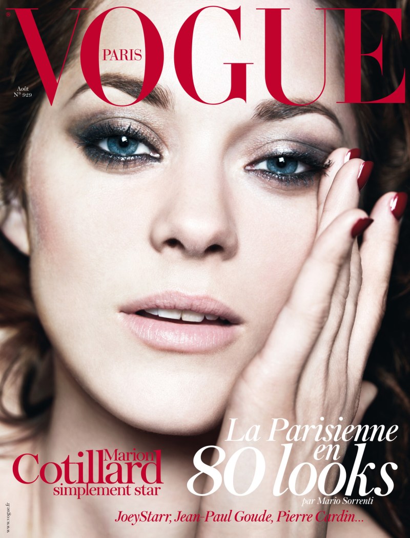 Marion Cotillard Stuns on the August 2012 Cover of Vogue Paris
