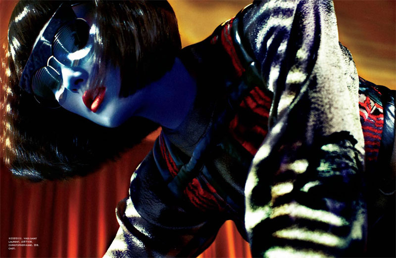 Miao Bin Si Embraces Dark Glamour for Txema Yeste’s Numéro China Shoot