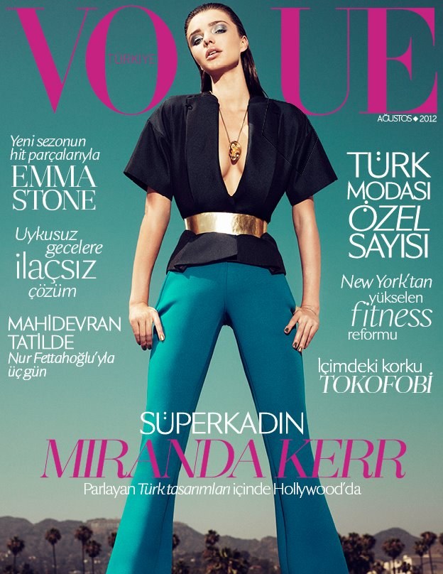 Miranda Kerr Graces the August 2012 Cover of Vogue Turkey