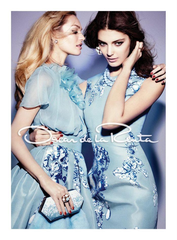 Candice Swanepoel & Katryn Kruger Are Two of a Kind for Oscar de la Renta's Fall 2012 Campaign