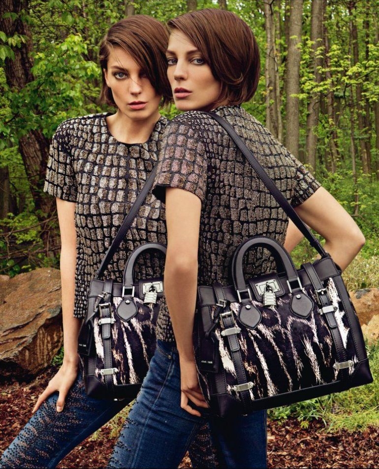 Daria Werbowy Is Seeing Double for Roberto Cavalli’s Fall 2012 Campaign by Inez & Vinoodh