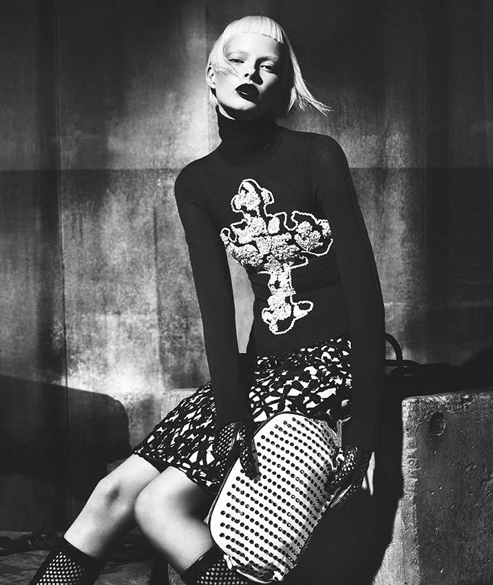 Elza Luijendijk is Gothic Glam for Versace's Fall 2012 Campaign by Mert & Marcus