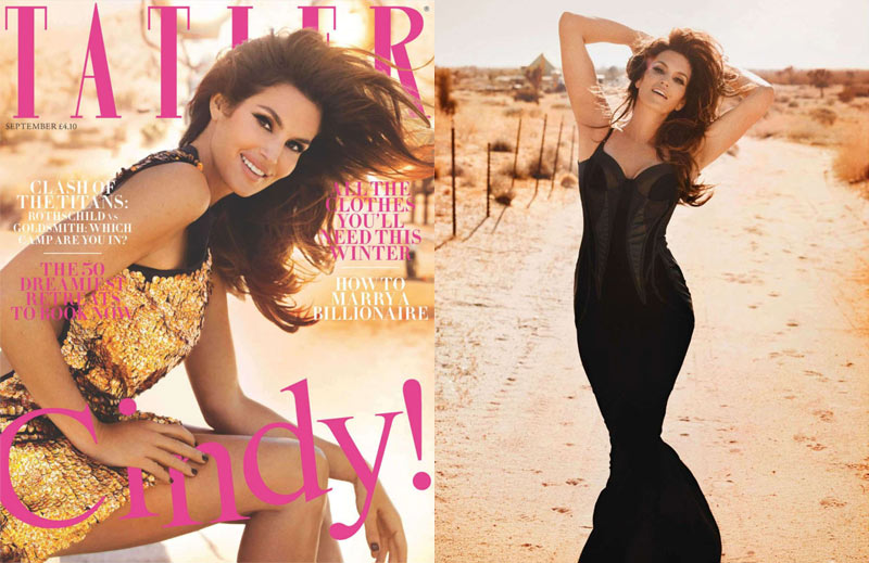 Cindy Crawford is Tatler’s Bombshell Cover Girl for September 2012